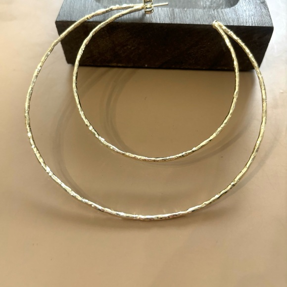 Oversized Gold Hoop Earrings - Picture 7 of 7